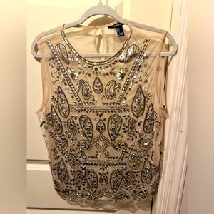 Forever 21 Sheer Embroidered Women’s Top